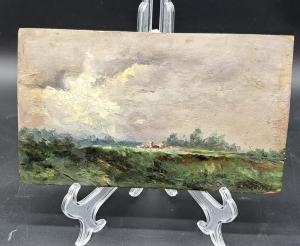 DIPINTO OLIO SU TAVOLA FIRMATO GIUSEPPE GHEDUZZI